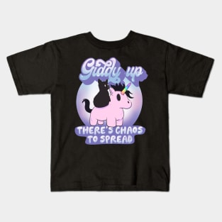 Giddy up there is chaos to spread Kids T-Shirt